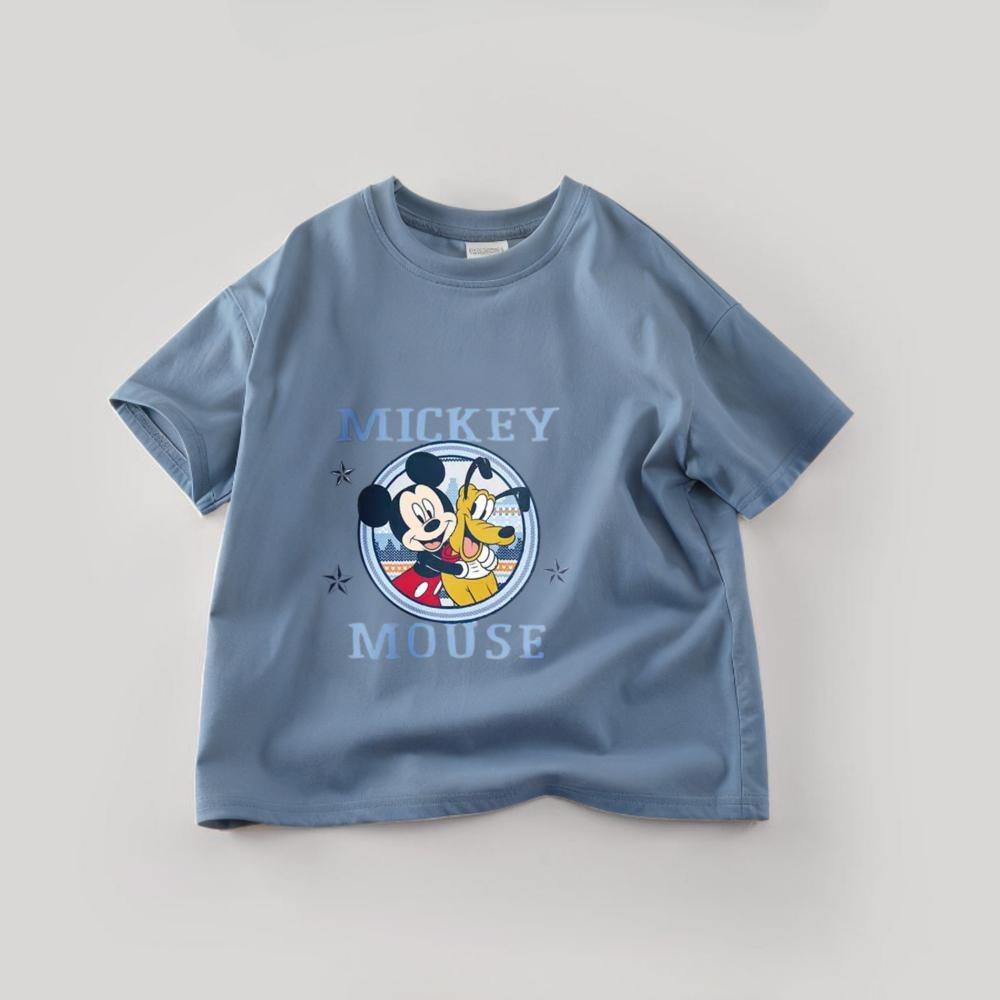 Boutique Children's Tshirts Summer Cartoon Mickey Short Sleeve Tees Tops  Casual Kids Boys Clothes Cartoon T-shirt