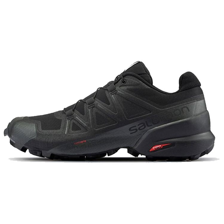 SALOMON Speedcross 5 Solid Color Lace-Up Outdoor Mesh Fabric Durable Breathable Supportive Low-Top Contagrip Trail Running Shoes Men Sneaker 406840