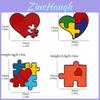 Colorful Rainbow Puzzle Brooch Unique Cartoon Metal Badge For Bags And Accessories