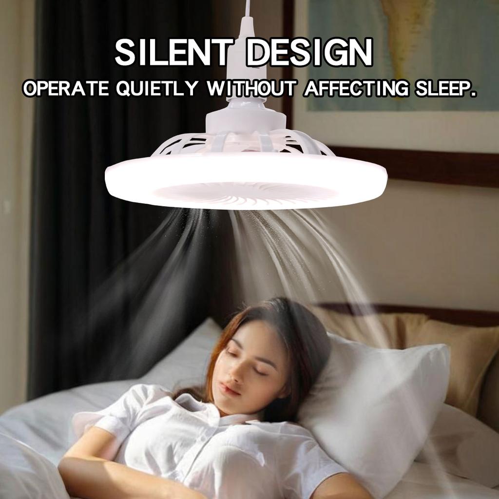 30W Modern Ceiling Fan with LED Light 3 Speed Timing Remote Control E27 Base Indoor Fan Lighting for Home Office