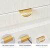 Leaf-shaped Modern Furniture Drawer Brass Handles Furniture Wardrobe Drawer Knob Brass Door Handles
