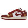 Air Jordan 1 Vintage Basketball Shoes Women's Low Top Red/White/Gold FJ3465-160(Team84-)