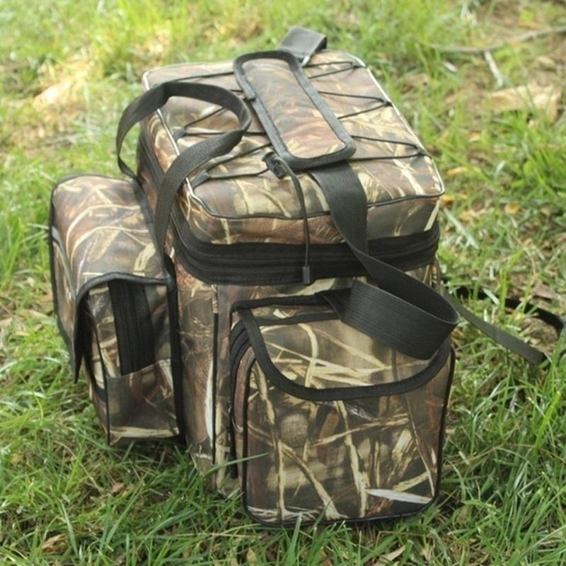 Shoulder Strap Gear Storage Pockets Large Fishing Tackle Bag Case Lure Boxes