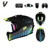 Off-Road Motorcycle Helmet ABS Full Face Dirt Bike With Visor Mask Gloves DOT Certified