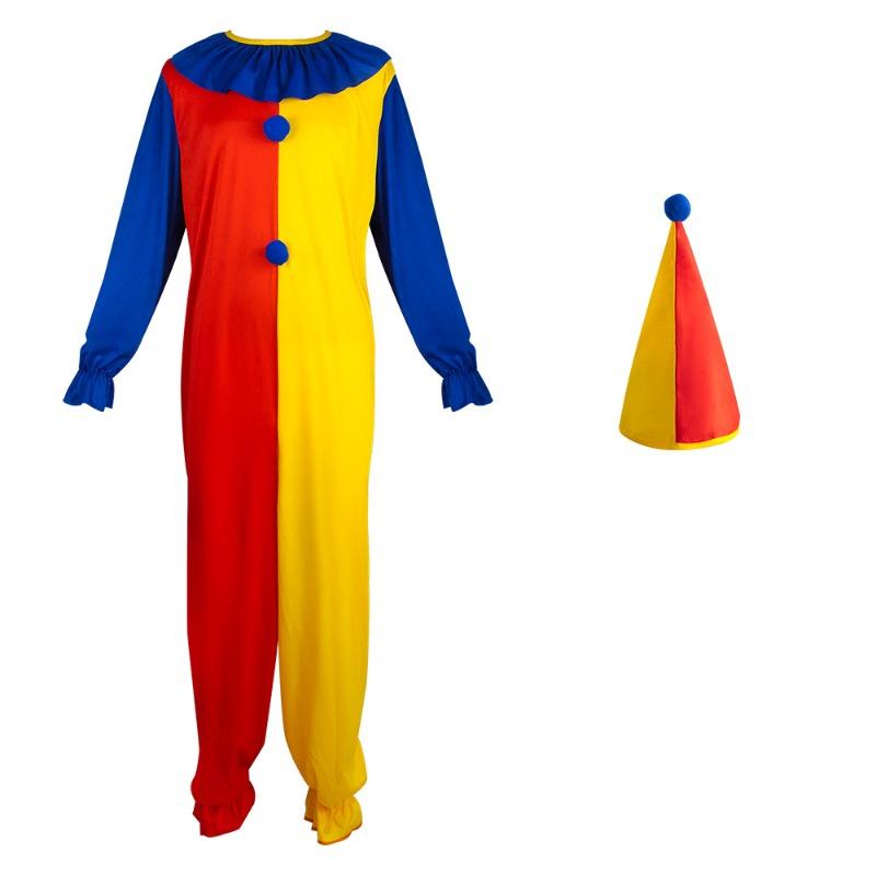 

Хэллоуин Взрослый Мужской Костюм Клоуна из Парка Развлечений Смешной Счастливый Мужской Костюм для Косплея Клоуна One Size