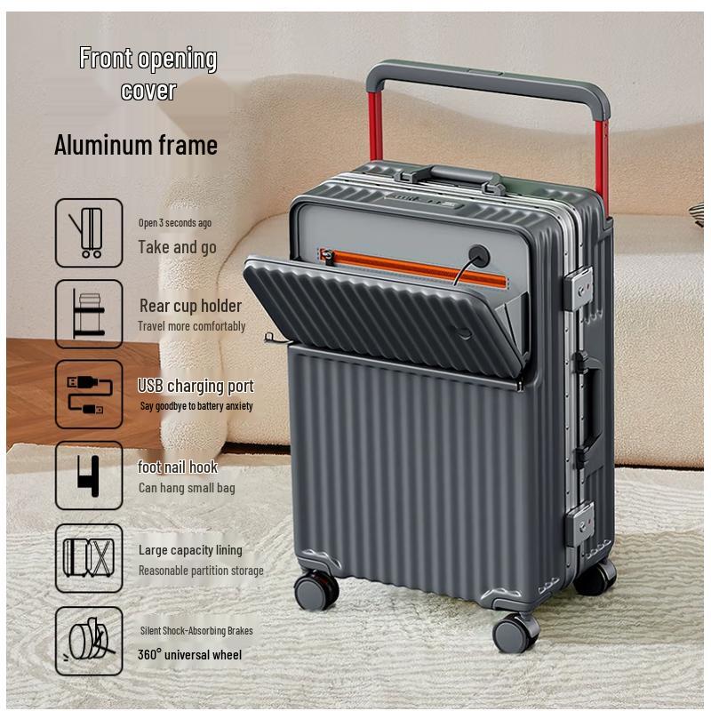 Zhiliu Business Aluminum Frame Suitcase 24 inch