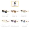 Lunettes de Soleil Carrées Sans Monture Style Vintage Classique Tête de Léopard Mode Hommes Femmes Marque de Luxe Designer Lunettes de Soleil