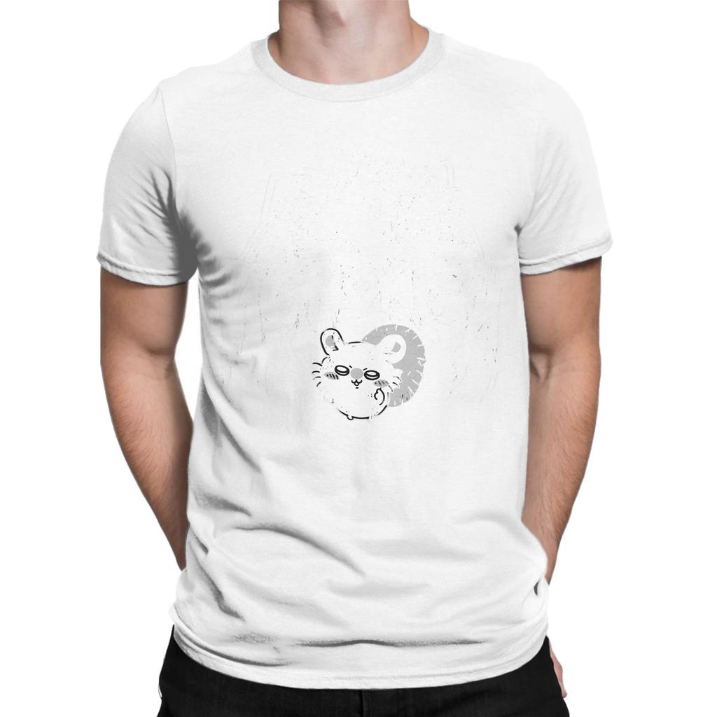 Metal Momonga Dekatsuyo Chiikawa T-Shirts Men  Hipster 100% Cotton Tee Shirt O Neck Short Sleeve T Shirt Graphic Tops