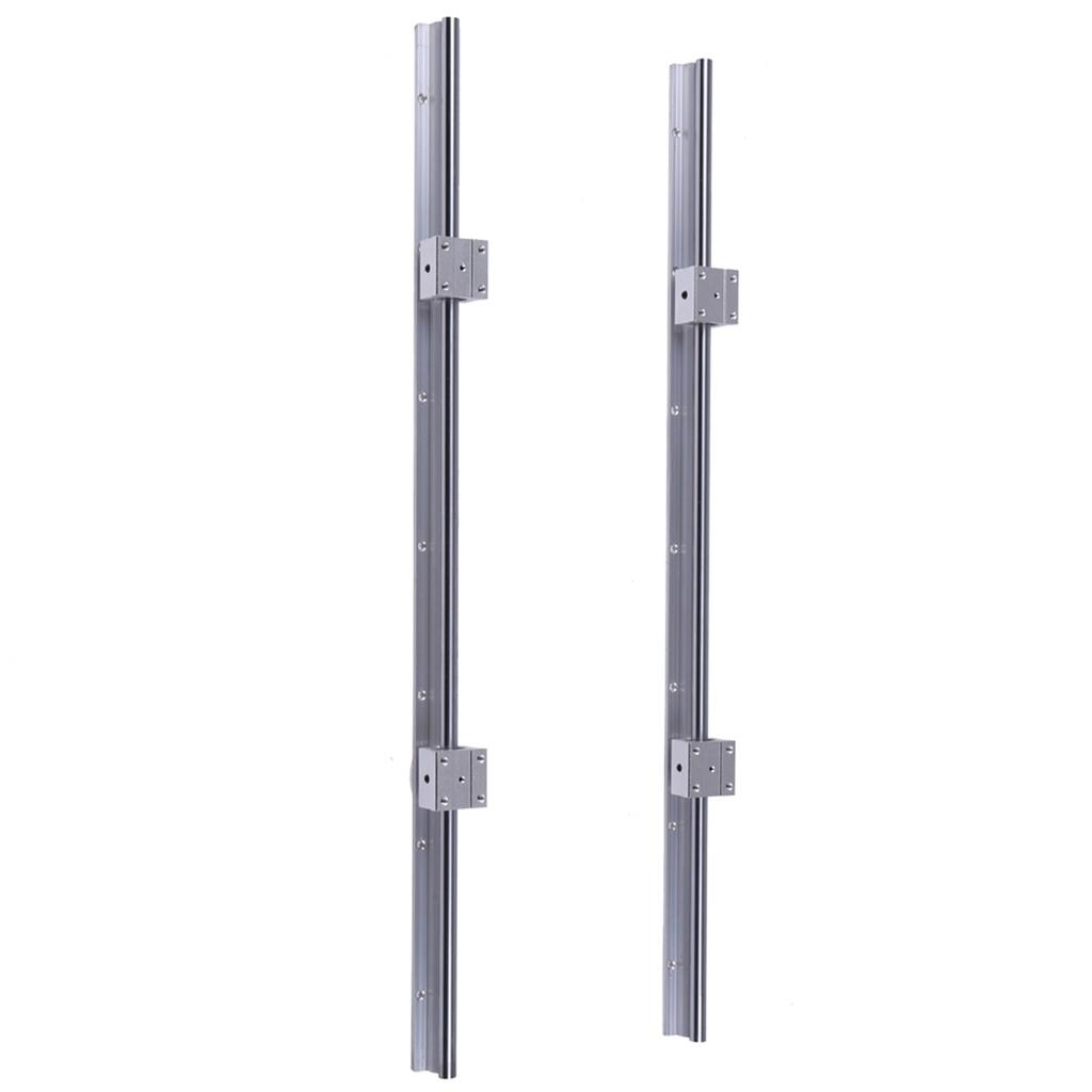 2pcs SBR12 700mm 12MM Linear Bearing Rail Slide Guide Shaft   4Pcs SBR12UU Blocks