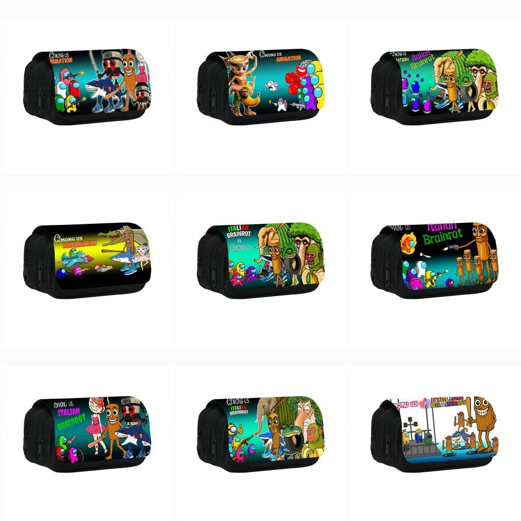 Tung Tung Tung Sahur Game Character Print Student Bag Stationery