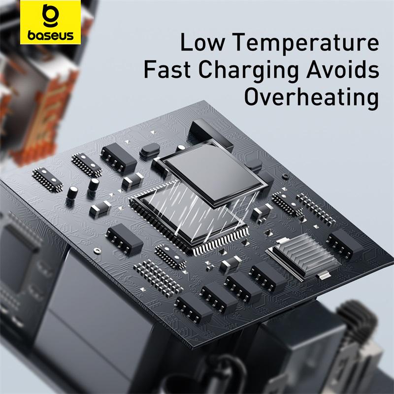 Baseus Compact Quick Charger Dual USB+Type-C Charger for iPhone, Pad Pro, Xiaomi, Huawei