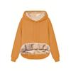 Fleece-Sweatshirts für Damen Dickes Fleece-Hoodie-Sweatshirt Winter Samt-Hoodie V-Ausschnitt Langarm-Tops
