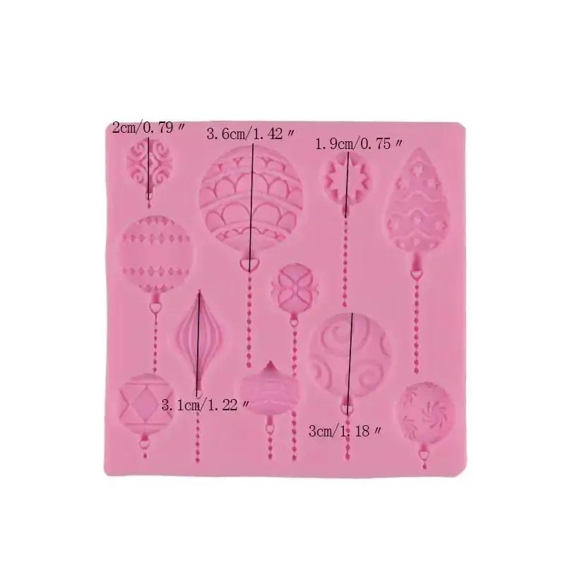 Cake Craft Accessories Christmas Ball Shape Handmade Creative Silicone Mould Christmas Ornament Fondant Cake Mold Emboss Cutter