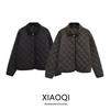 Fashion Style Fall and Winter New Women's Clothing Diamond Pattern Quilted Short Version Small Turtleneck Cotton Coat Jacket 06721912800