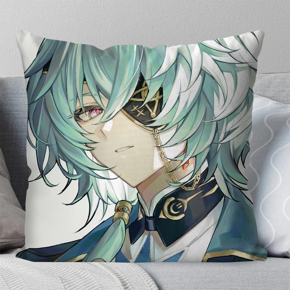 Anaxa Animated Game Honkai Star Rail Pillow Case Square Pillow Bedroom Sofa Leisure ComfortCar Living Room Home Decoration 40X40