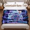 Music General Theme Soft Blanket Personalized Custom Name Text Print Warm Blanket Home Sofa Bedroom Decor