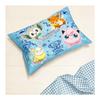 MORIPiLO Children's Pillow Low Pokemon Pikachu Sports Time Blue Approx. 28x39cm Skin-friendly 100% Cotton Fabric Washable with Cover Stuffed Toy