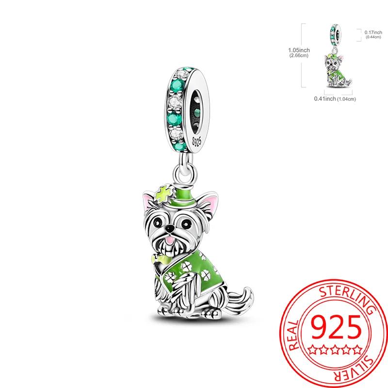 Copper Bear Series Charms Pink Heart Flowers Cat Bead Fit Original Bracelets Diy Jewelry Fine Gift For Women Daily Matching