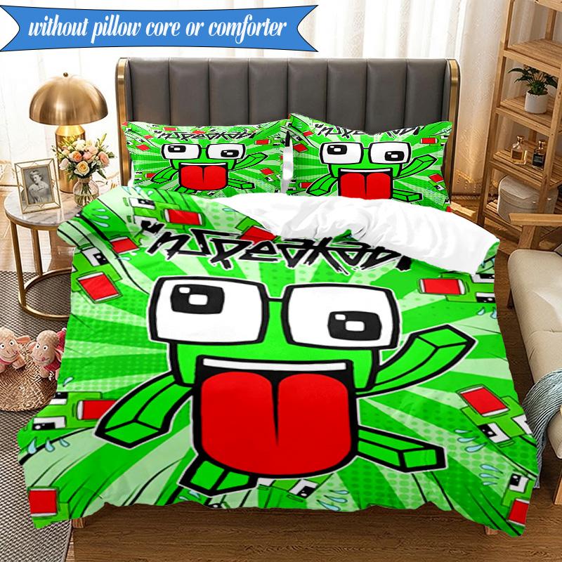 Colorful game Friends 3pcs K-pop music group Bedding set,Ideal for Bedroom, Dormitory,Including Duvet Cover And 2pcs Pillowcases,Fan gifts