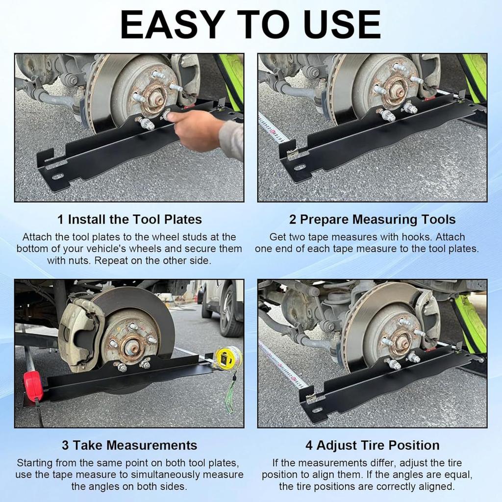 Wheel Alignment Tool Kit - Vehicle Alignment Plates for Cars, Trucks and SUVs