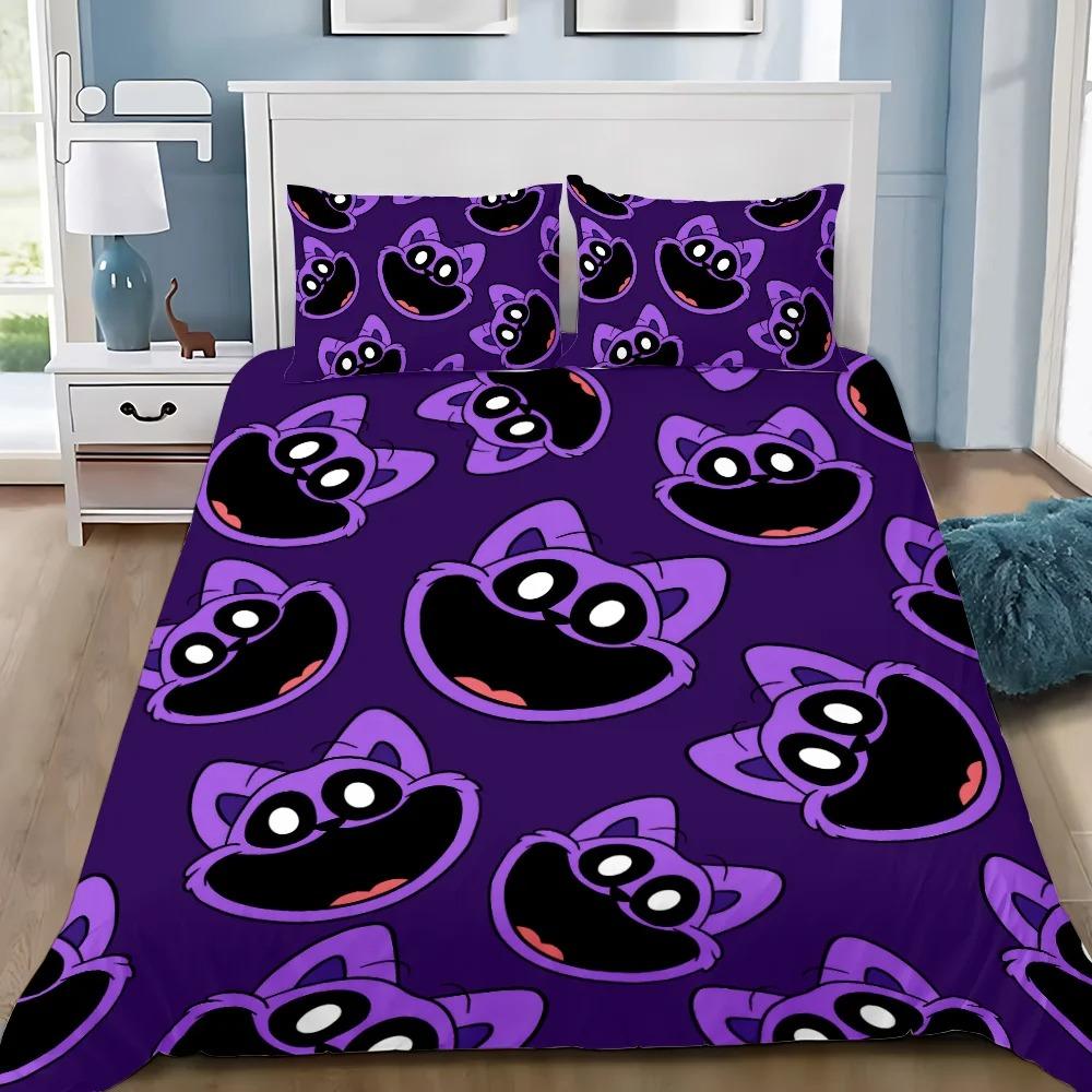 Duvet Cover Cartoon Smiling Critters Pillowcase Bedding Set Adult Boys Girl Bedroom Decoration Children Gift Single Double Size