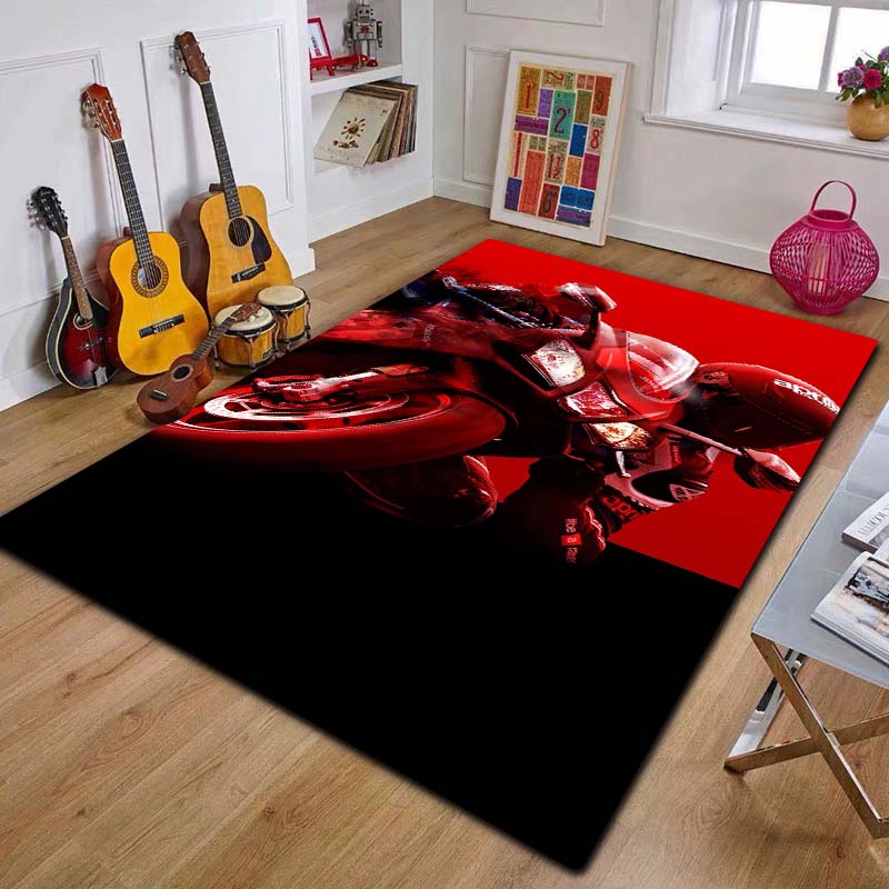 2026 A-Aprilia Rennwagen Logo Motorrad Teppich Teppich für Schlafzimmer Wohnzimmer Haus Sofa Dekoration, Kinder Spiel Dekor Bodenmatte Geschenk
