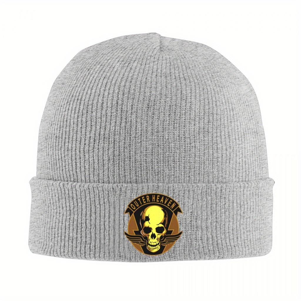 Metal Gear Solid Outer Heaven Knitted Hat Beanie Autumn Winter Hat Warm Street MGS1 Game Caps Men Women