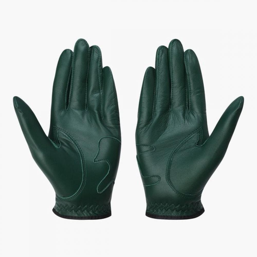 Munsingwear Women Penguin Half Leather Gloves Dark Green Mq322lgl71