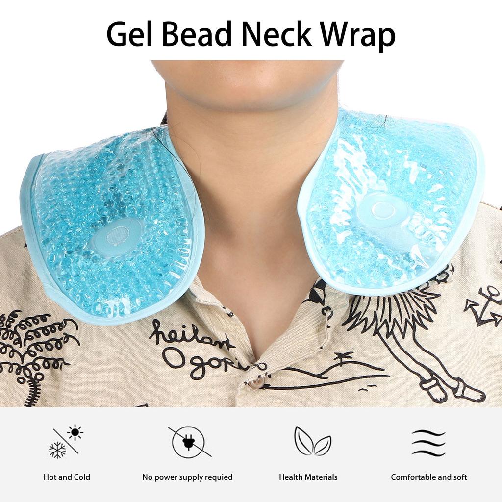 U Shaped Gel Bead Cooling Therapy Neck Wrap Neck Injuries Reusable Relief Cold Pack
