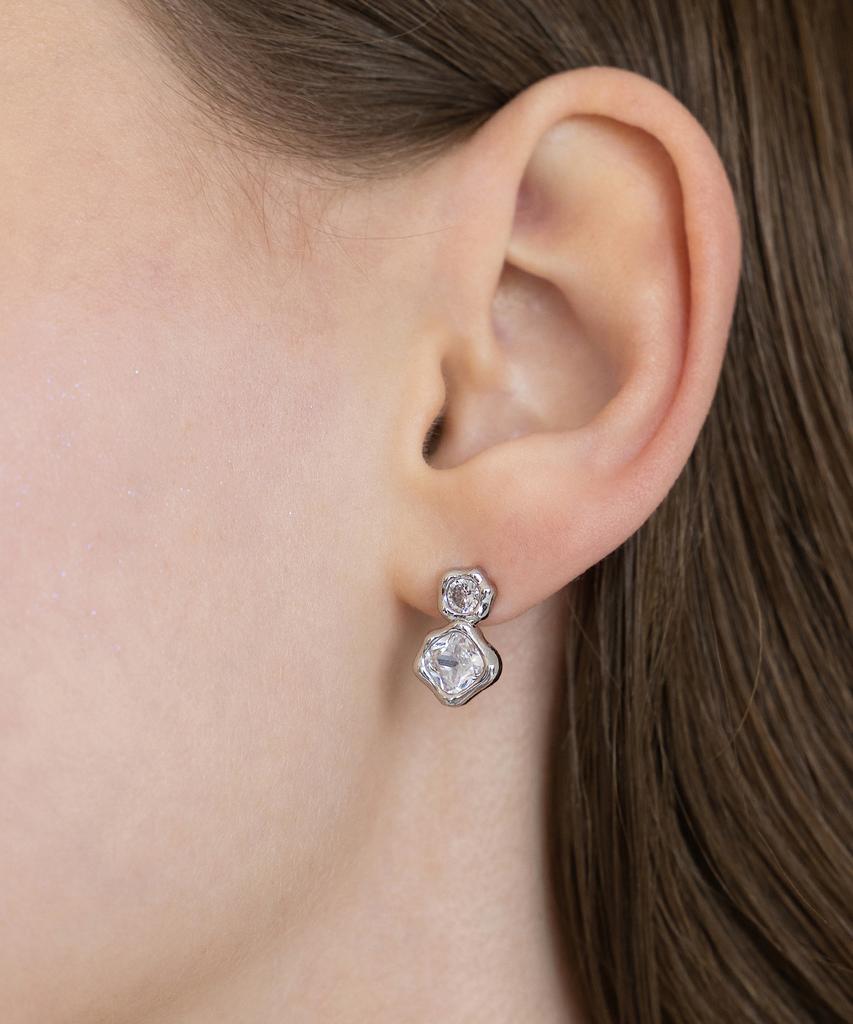 Tatiana Double Texture Cubic Stud Earrings Ec3316