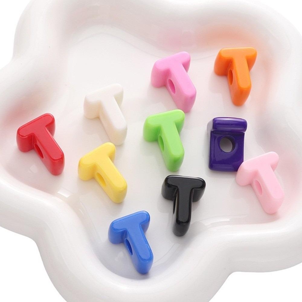 10PCS Colorful Loose Beads DIY DIY Jewelry Making Kit New 26 Letter Beads  DIY Bracelet Keychain