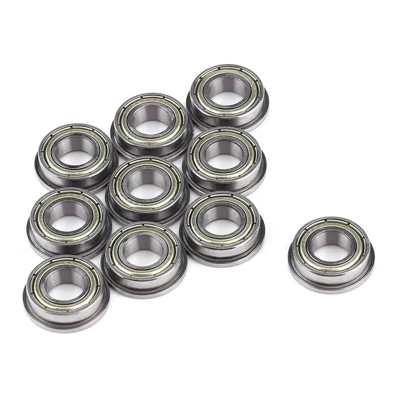 10 Adet F688ZZ Flanşlı Radyal Bilyalı Rulman Metal Çelik Çift Korumalı Flanşlı Bilyalı Rulman, Motor İçin 8 X 16 X 5Mm