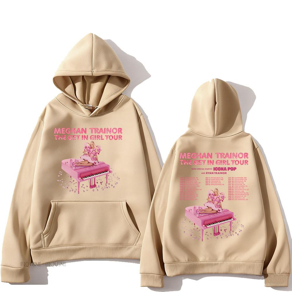 

The Get in Girl Tour 2026 Hoodies Meghan Trainor Toy with Me Printing Sweatshirts Hooded Long Sleeve Male Pullovers Unisex Hoody XL