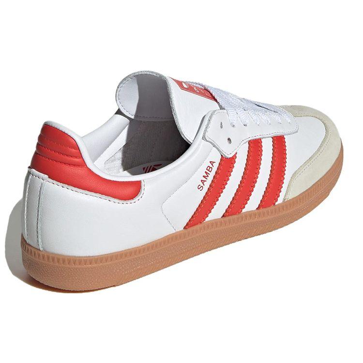 adidas Samba OG White Solar Red Gum Women Sneakers Cloud-White Off-White IF6513
