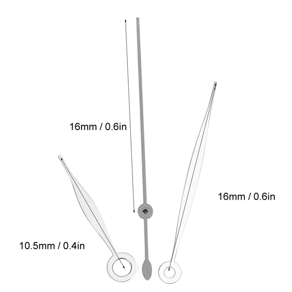 Metal Watch Hands Set Hour Hand Total Length 10.5mm Watch Needles For Watchmakers