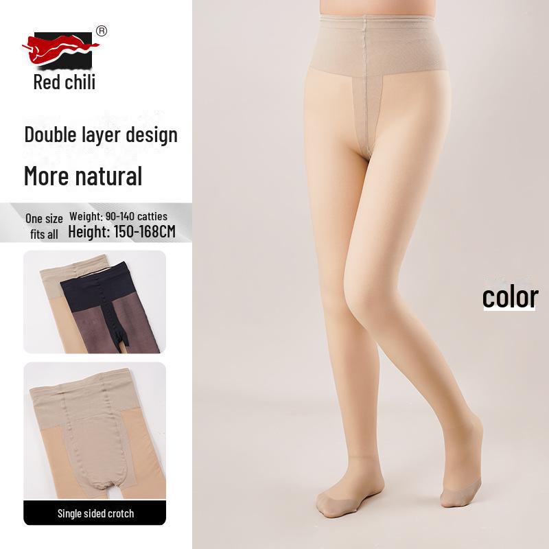 

Колготки Red Pepper 720 Needle Nude Velvet двухслойные телесного цвета - один размер, осень/зима 130g lint-free