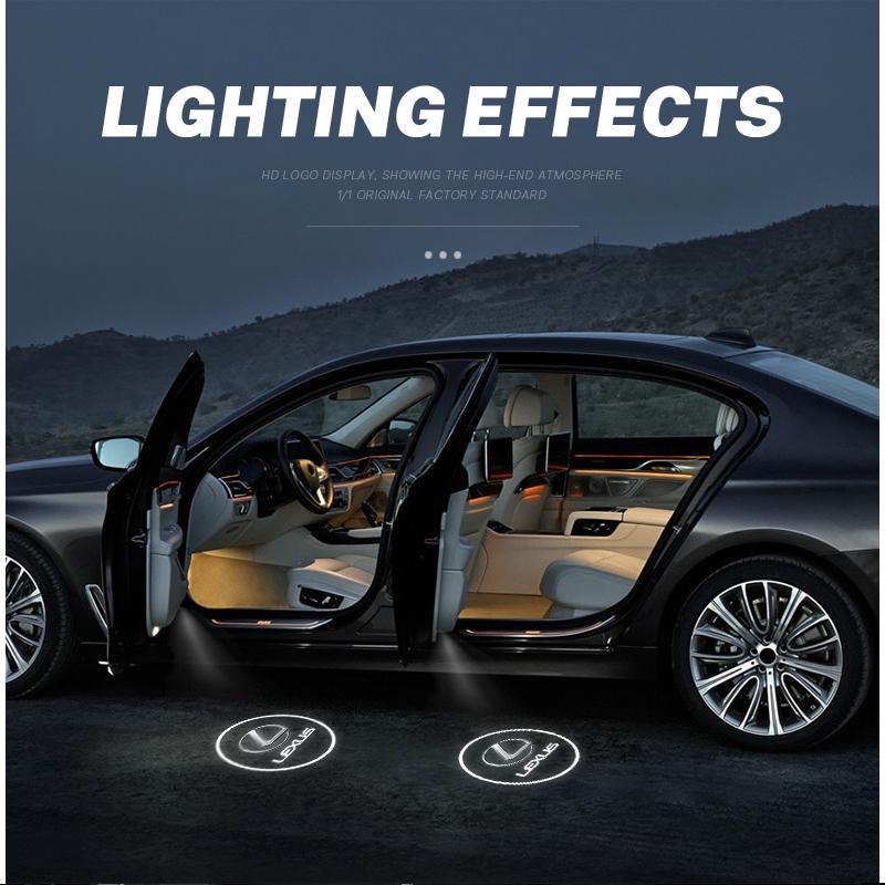2Pcs Car Door Welcome Lights Projector Lamps Accessories For Lexus F SPORT GX460 Ct200h IS250 ES 220D IS200 Fsport GS GX IS LS