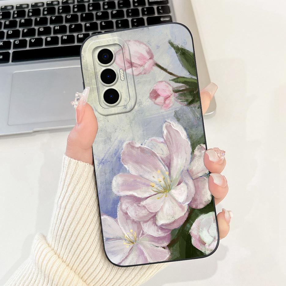 For Tecno Pova 3 Case LF7n Stylish Candy Panted Cover Shockproof Phone Case For Tecno Pova 3 Pova3 Soft Fundas 6.9'' Matte Coque