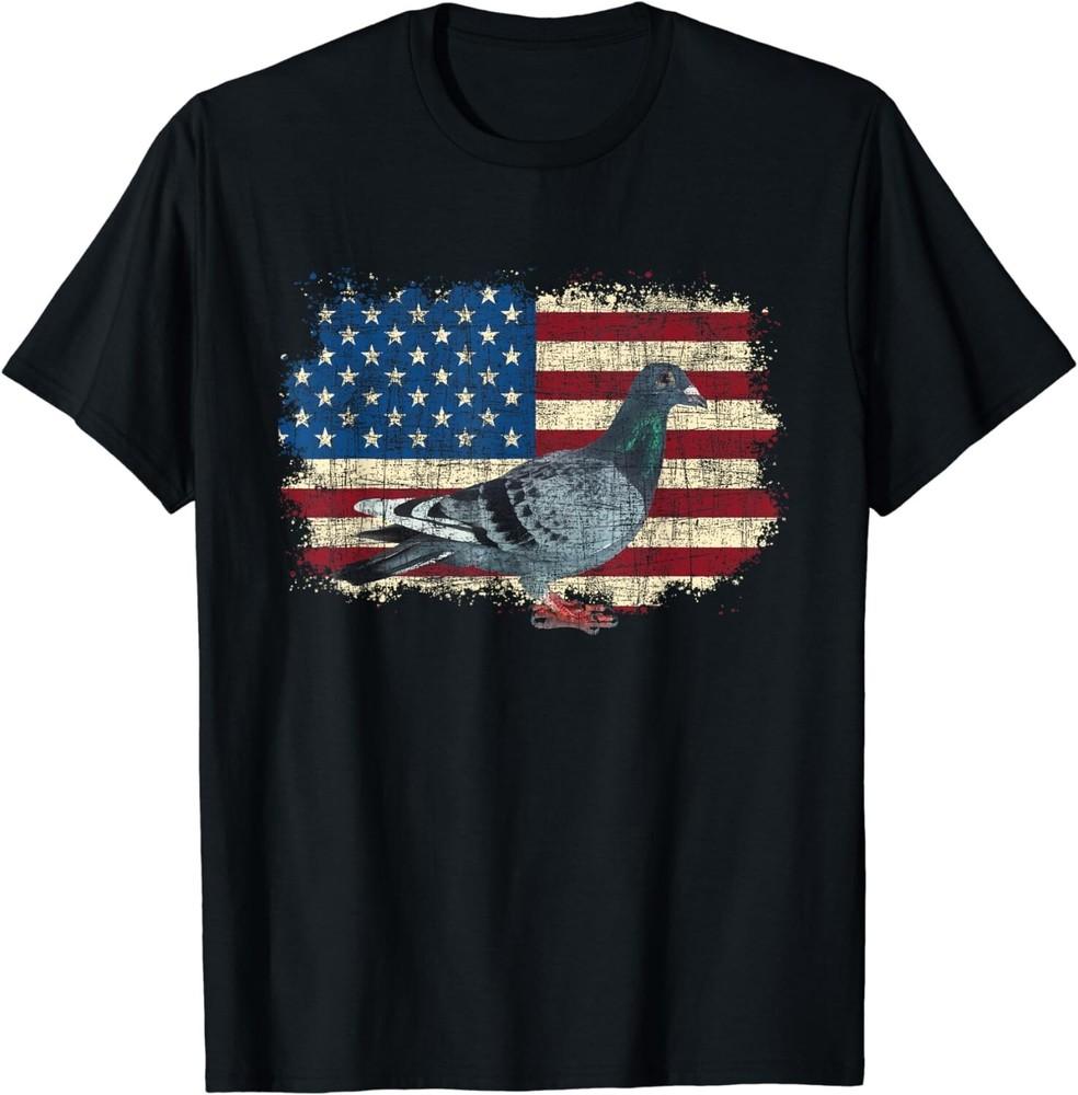 

Patriotic Pigeon - 4th Of July Fourth Pigeon Breeder Racing Gift Unisex T-Shirt M