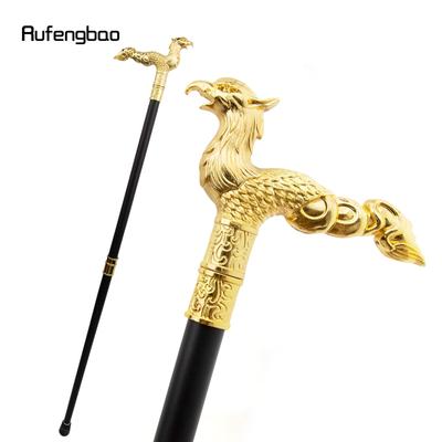Bastón para caminar de cola larga Golden Phoenix, bastón de moda para caballero, bastón de lujo con perilla para caminar, 93cm
