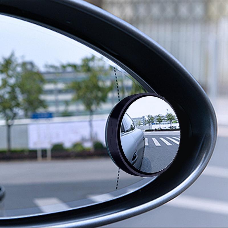 Blind Car Looking-Glass 2Pcs Suction Cup Small Round Looking-Glass 360 Wide Angle Reversing Auxiliary Blind Looking-Glass For