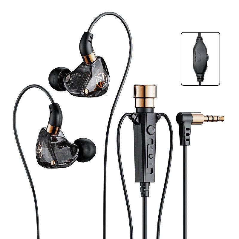 New Stereo Over-Ear Wired Headphones with Live Singing and Reverb Monitoring for K-Song Recording