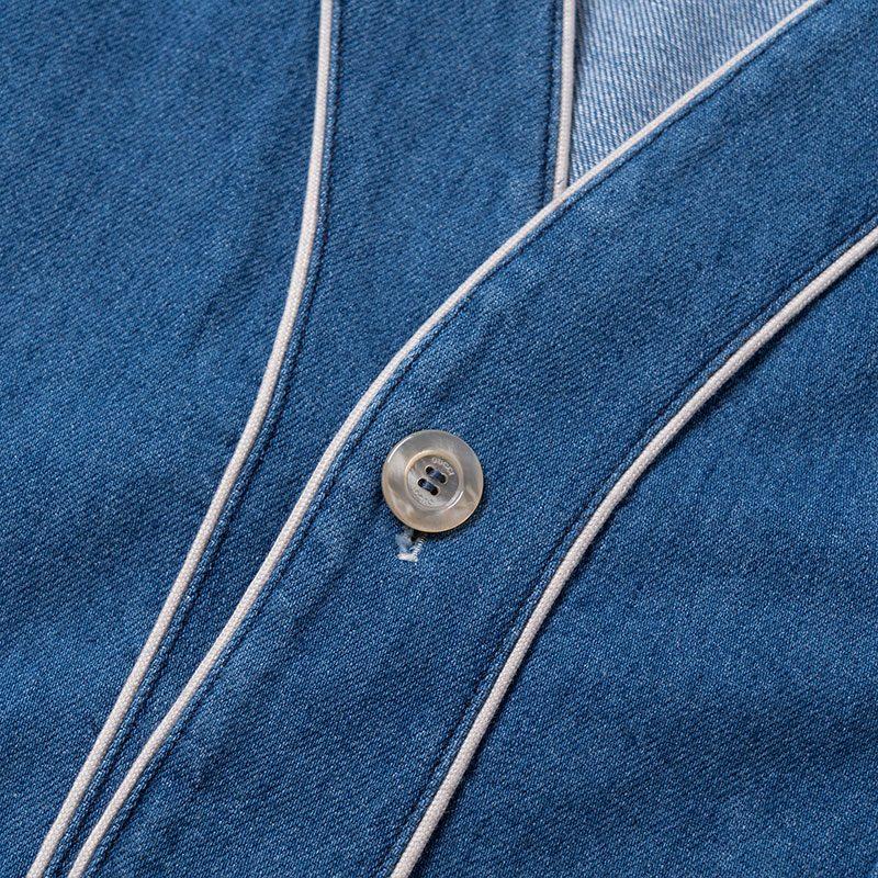 GUCCI Shirts Men's Blue V Neck Moderate Other 753105-XDCLX-4172