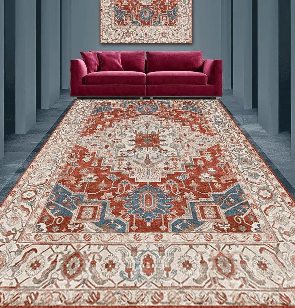 Vintage Persian Carpets Living Room Hall Sofa Chair Area Rug Retro Bohemian Large Carpet Room Decoration Home Floor Mat Washable