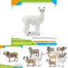 Farm Animal Pvc Model Set With Sheep Alpaca Ram Goat Static Decor For Kids Playroom