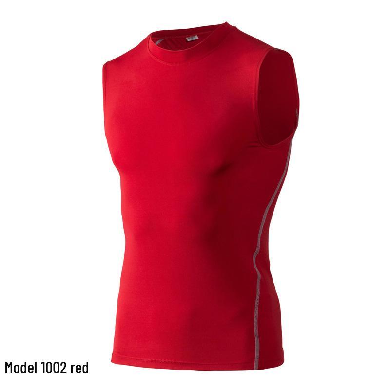 Herrars Snabbtorkande Slim Fit Ärmlös Gymlinne