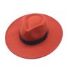 European and American Felt Hat Big Edge Cm Woolen Top Hat Autumn and Winter Square Black Webbing Men's and Women's Jazz Hat