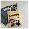 New Labubu shoulder eco-friendly bag canvas bag casual shoulder bag shopping bag internet famous bag cartoon