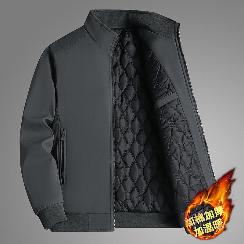 2026 Dad's Velvet Coat: Thick, Warm Casual Jacket for Autumn and Winter - Perfect for Middle-Aged and Elderly Men