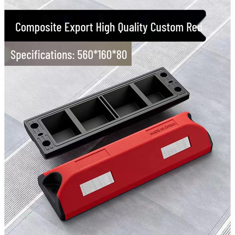 Rubber and Plastic Wheel Chock & Bollard: Car Stop, Anti-Collision Block, Curb Ramp, Parking Lot Vehicle Stopper